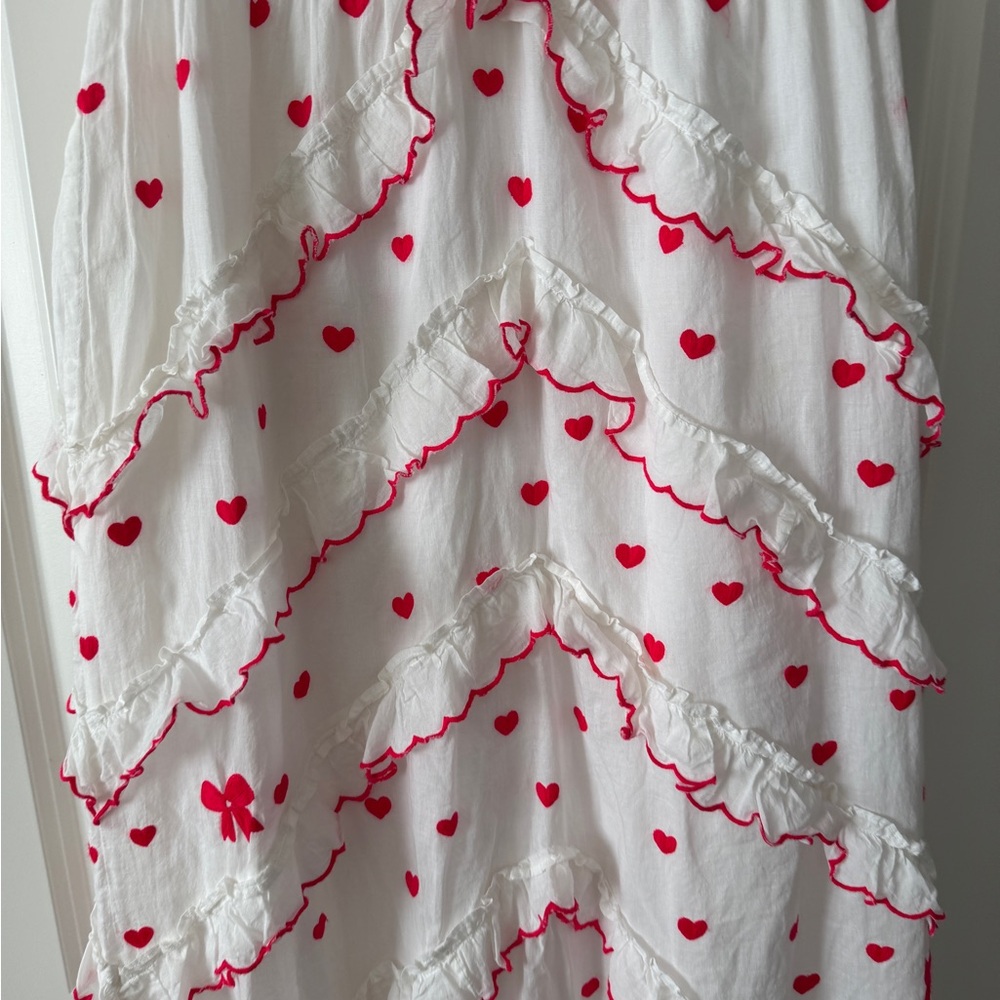 Banjanan White Maxi Dress with Red Accents - Picture 5 of 8